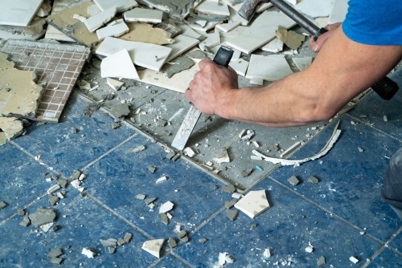 jack hammer tile removal